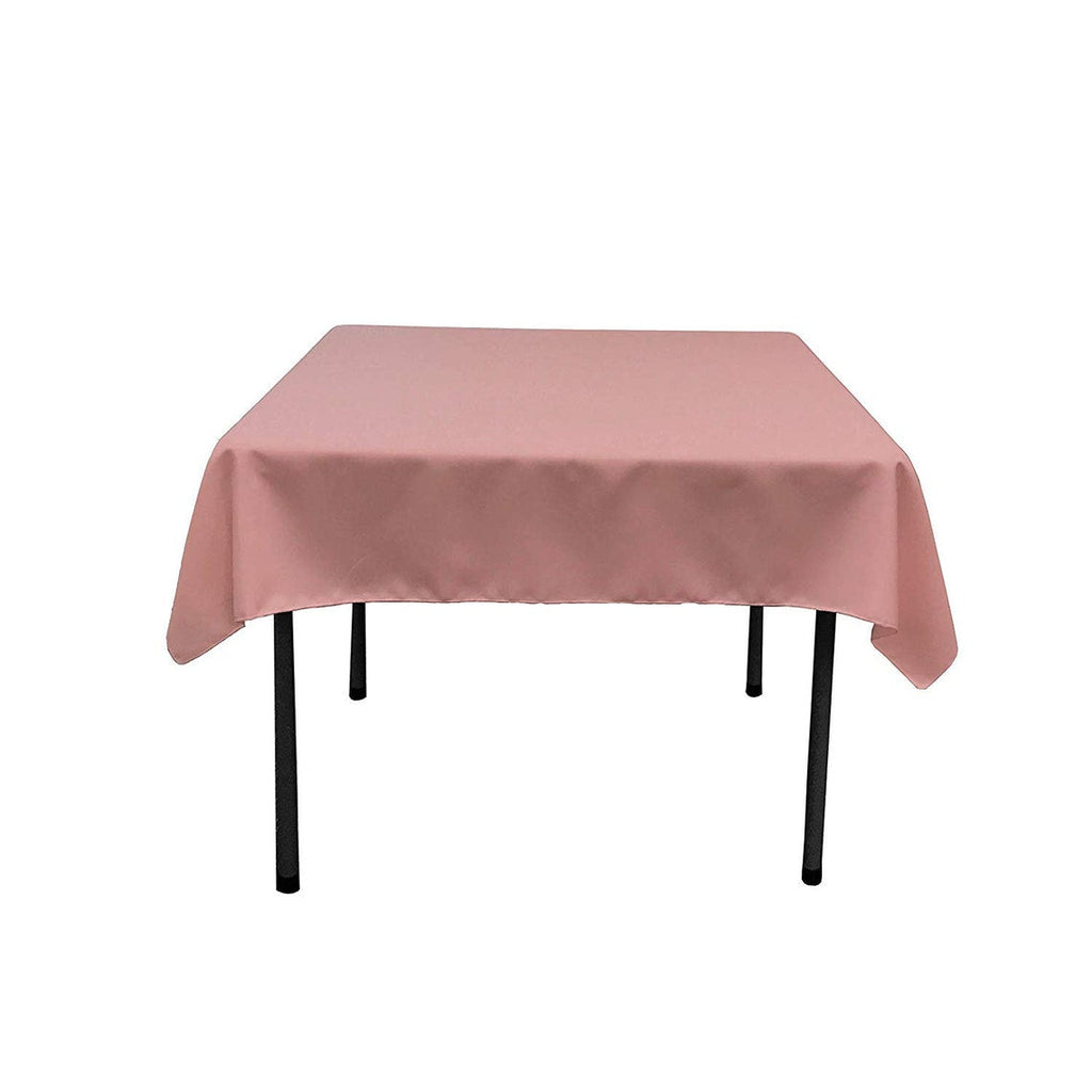 48" x 48" - Square Polyester Poplin Washable Tablecloth, Stain and Wrinkle Resistant Table Cover Fabric Table Cloth for Dinning, Kitchen, Party, Holiday