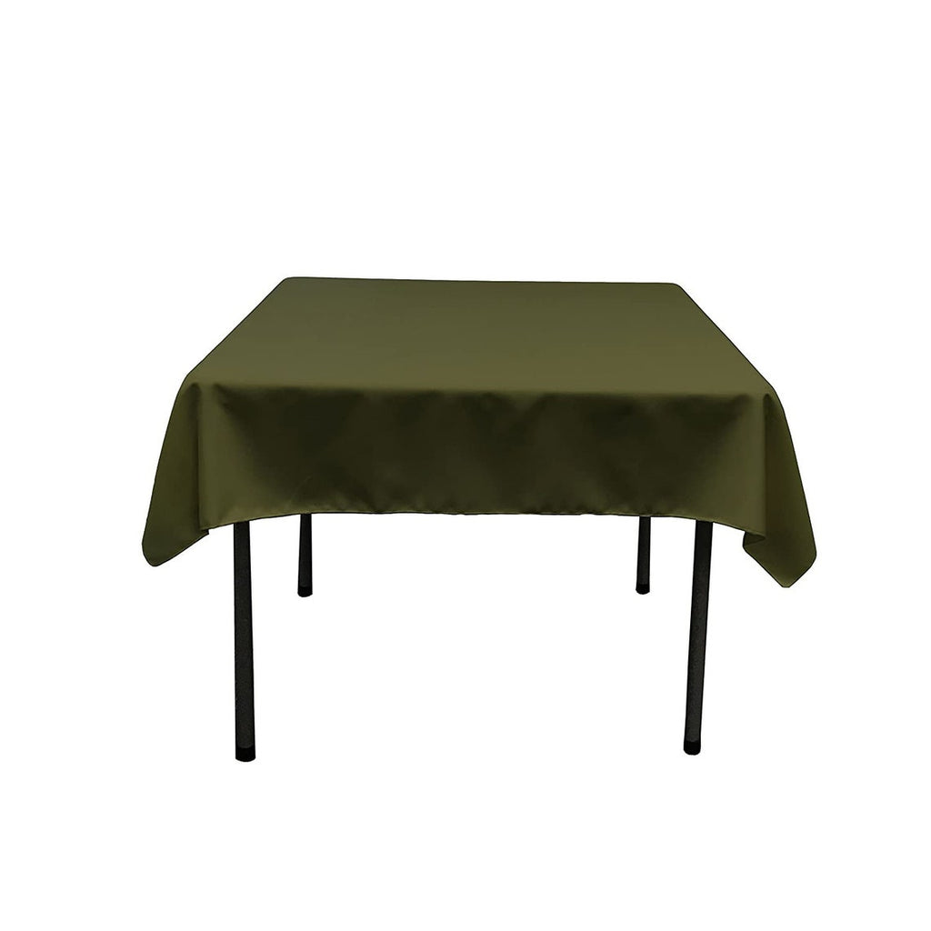 30" x 30" - Square Polyester Poplin Washable Tablecloth, Stain and Wrinkle Resistant Table Cover Fabric Table Cloth for Dinning, Kitchen, Party, Holiday
