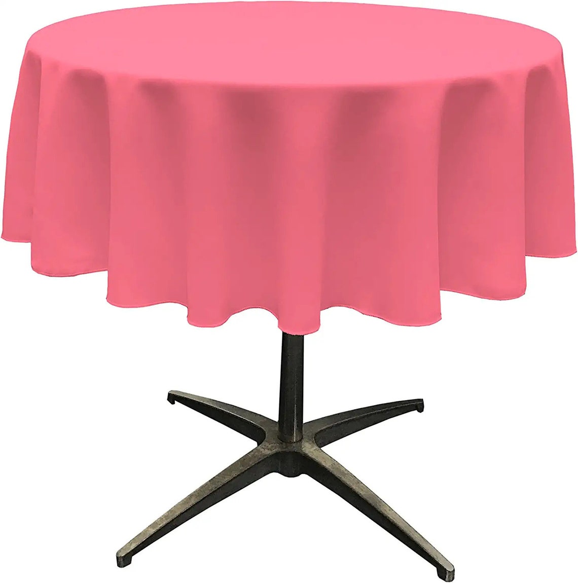 51" - Round Polyester Poplin Washable Tablecloth, Stain and Wrinkle Resistant Table Cover, Fabric Table Cloth for Dinning, Kitchen, Party