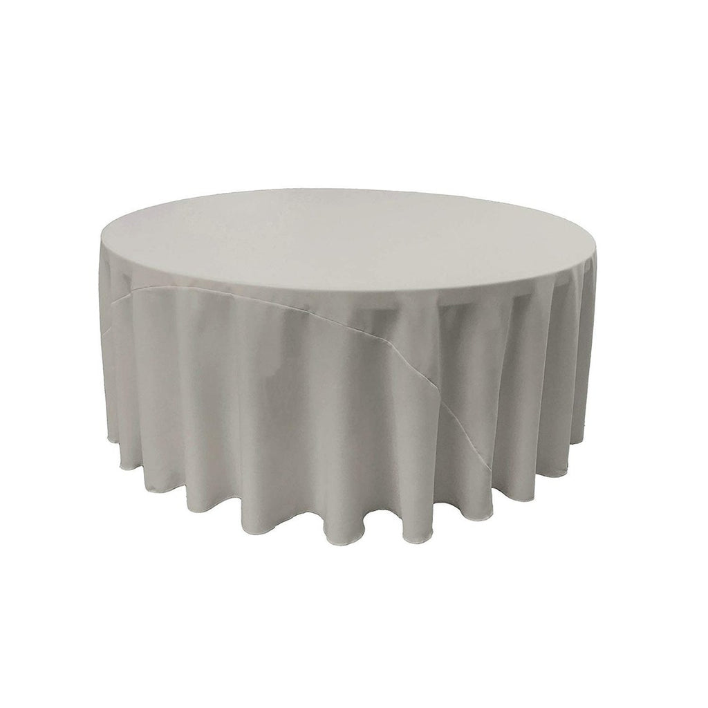 72" Round Polyester Poplin Washable Tablecloth, Stain and Wrinkle Resistant Table Cover, Fabric Table Cloth for Dinning, Kitchen, Party