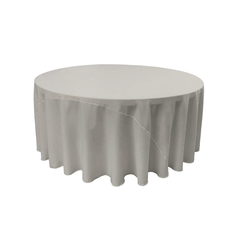 108" Round Polyester Poplin Washable Tablecloth, Stain and Wrinkle Resistant Table Cover, Fabric Table Cloth for Dinning, Kitchen, Party