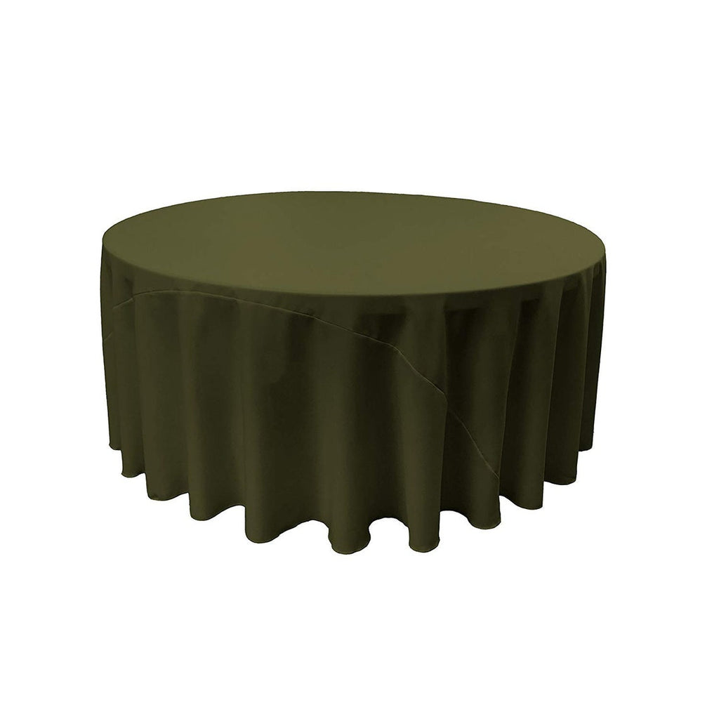 72" Round Polyester Poplin Washable Tablecloth, Stain and Wrinkle Resistant Table Cover, Fabric Table Cloth for Dinning, Kitchen, Party