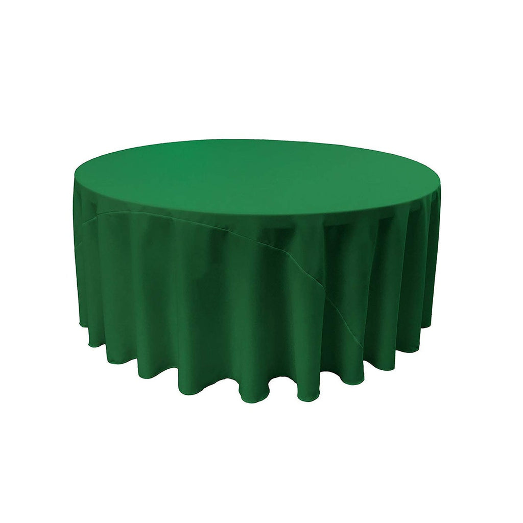 108" Round Polyester Poplin Washable Tablecloth, Stain and Wrinkle Resistant Table Cover, Fabric Table Cloth for Dinning, Kitchen, Party