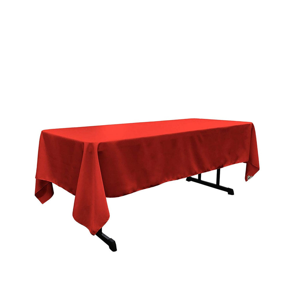60" x 102" - Rectangular Polyester Poplin Washable Tablecloth, Stain and Wrinkle Resistant Table Cover Fabric Table Cloth for Dinning, Kitchen, Party,