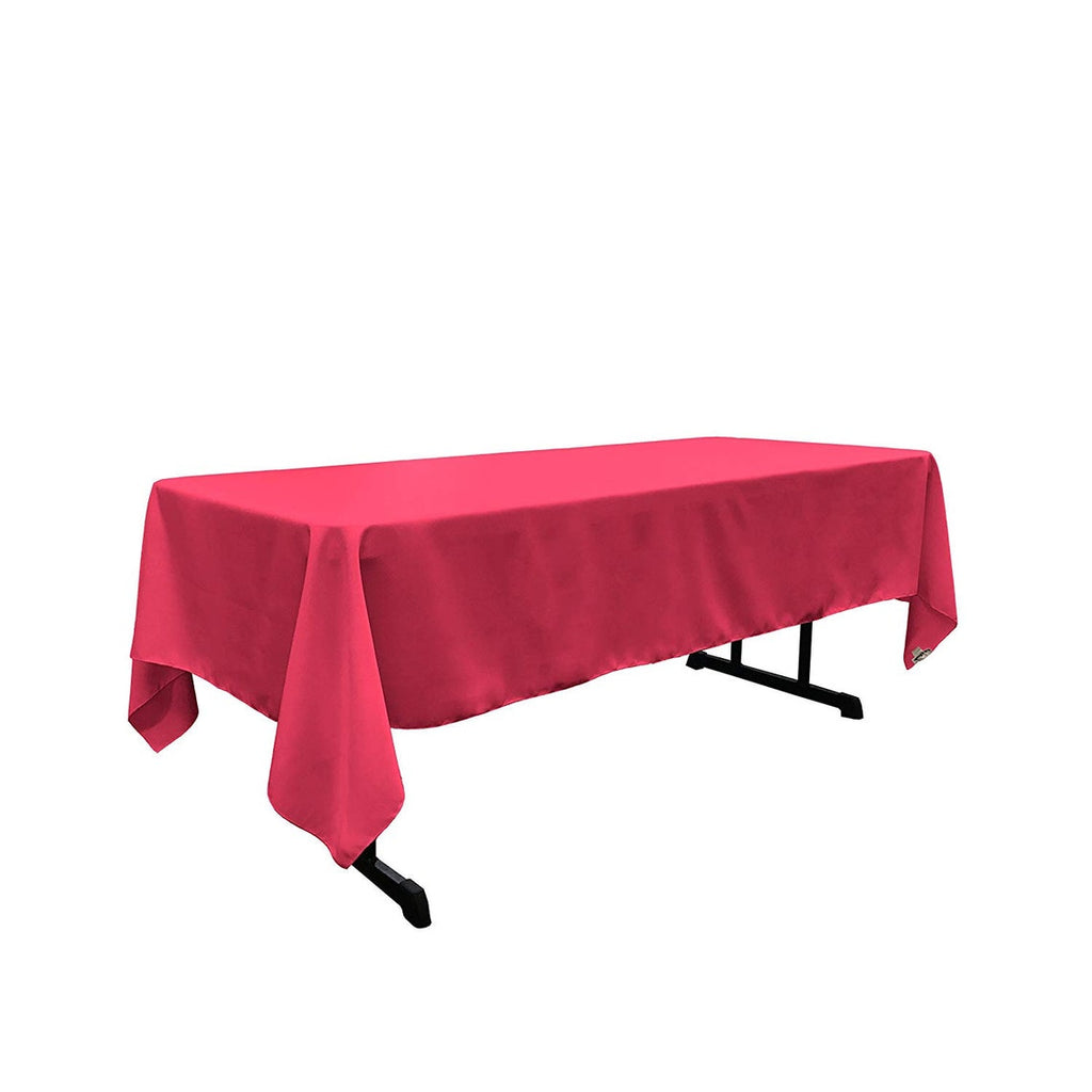 60" x 144" - Rectangular Polyester Poplin Washable Tablecloth, Stain and Wrinkle Resistant Table Cover Fabric Table Cloth for Dinning, Kitchen, Party,
