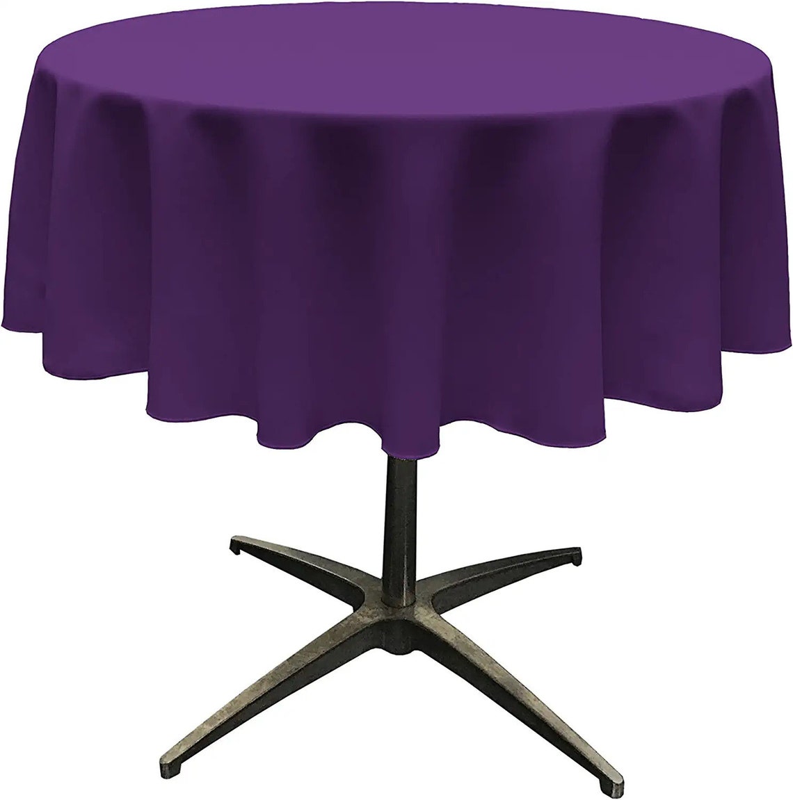 58" - Round Polyester Poplin Washable Tablecloth, Stain and Wrinkle Resistant Table Cover, Fabric Table Cloth for Dinning, Kitchen, Party