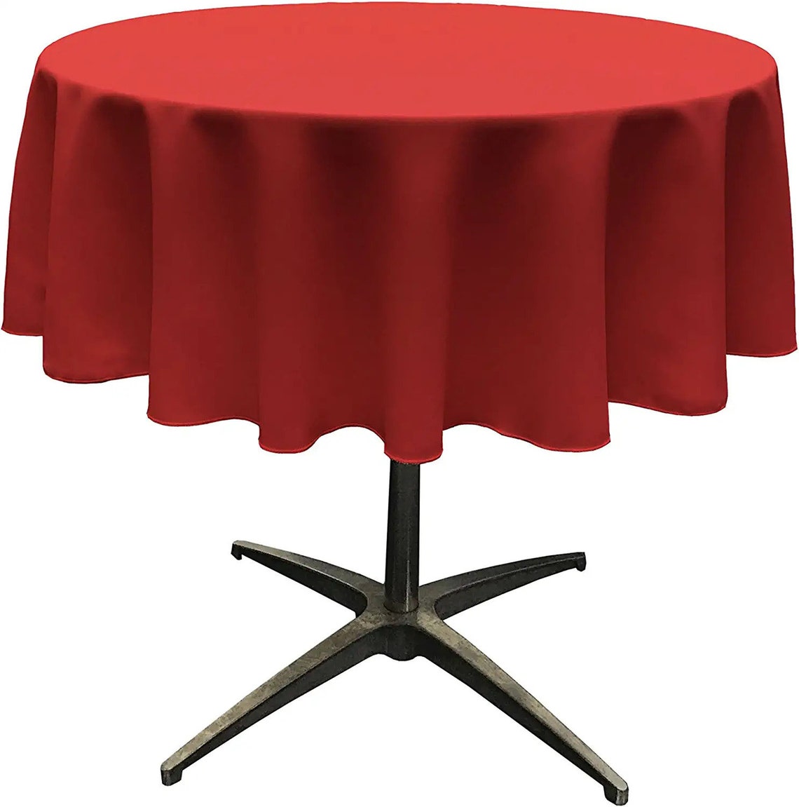 51" - Round Polyester Poplin Washable Tablecloth, Stain and Wrinkle Resistant Table Cover, Fabric Table Cloth for Dinning, Kitchen, Party
