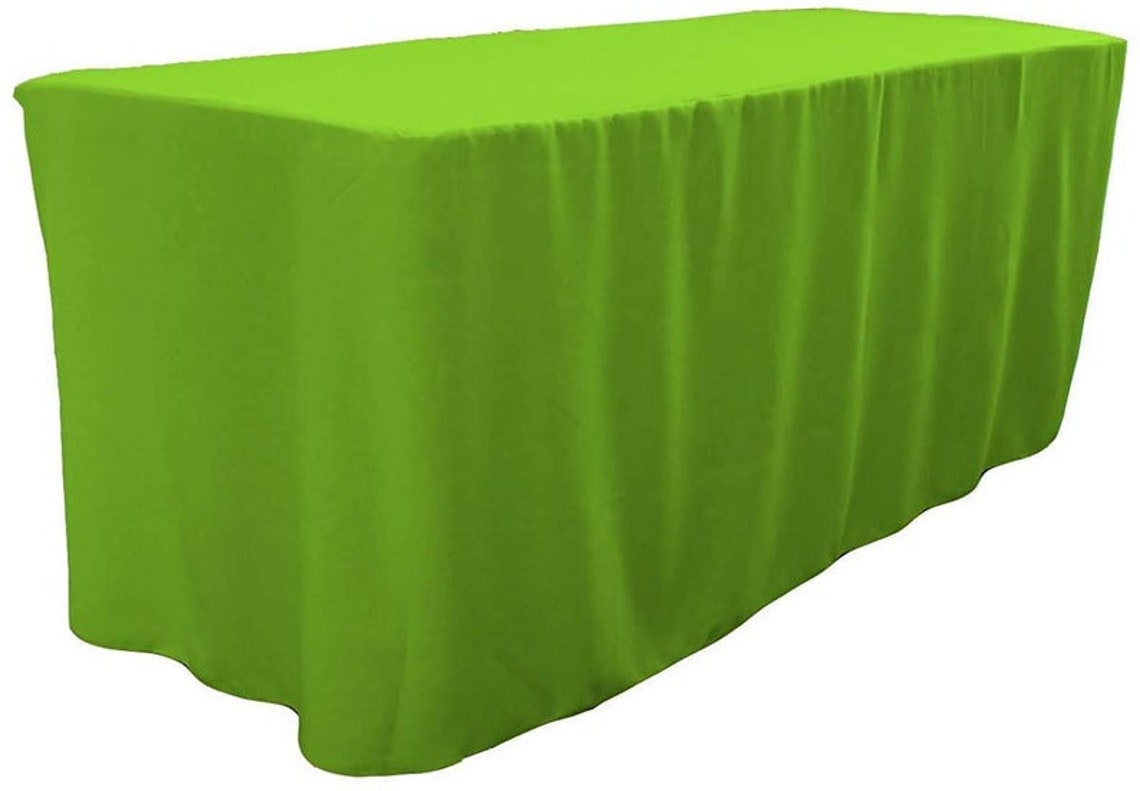 Box Cover Tablecloth - Poplin Fitted, Box Cover Tablecloth ( 72" Long x 30" Wide x 30" High) Stain and Wrinkle Resistant Table Cover Fabric