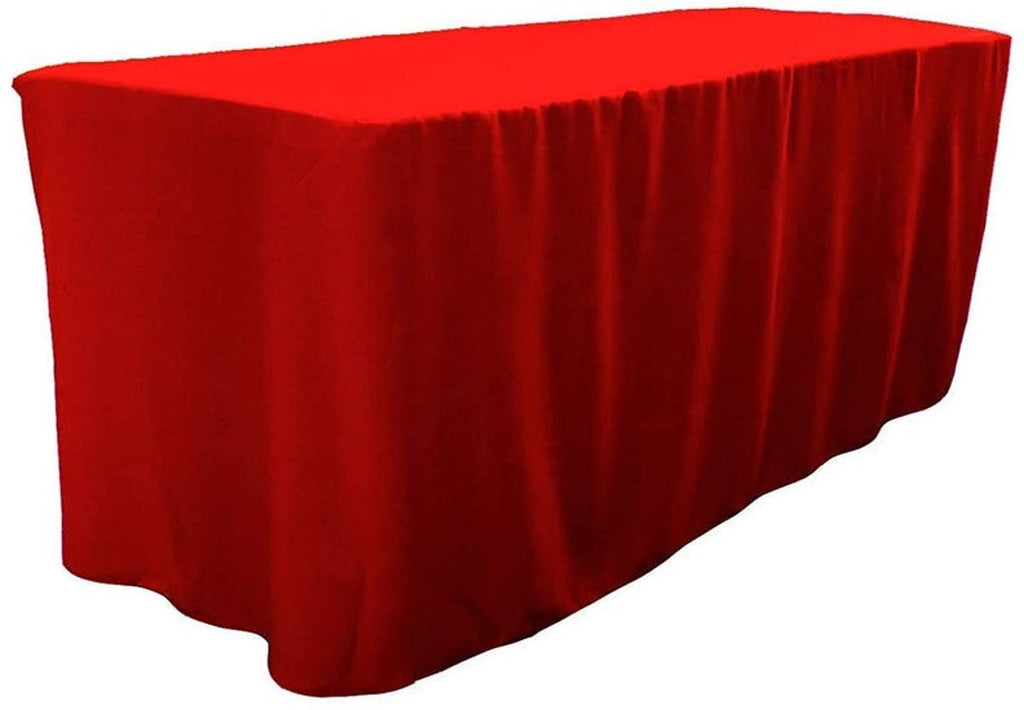 Box Cover Tablecloth - Poplin Fitted, Box Cover Tablecloth ( 72" Long x 30" Wide x 30" High) Stain and Wrinkle Resistant Table Cover Fabric