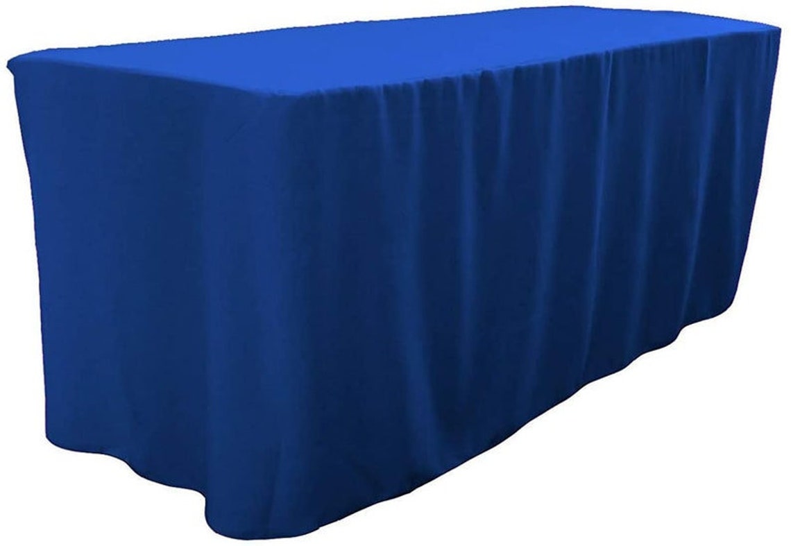 Box Cover Tablecloth - Poplin Fitted, Box Cover Tablecloth ( 72" Long x 30" Wide x 30" High) Stain and Wrinkle Resistant Table Cover Fabric