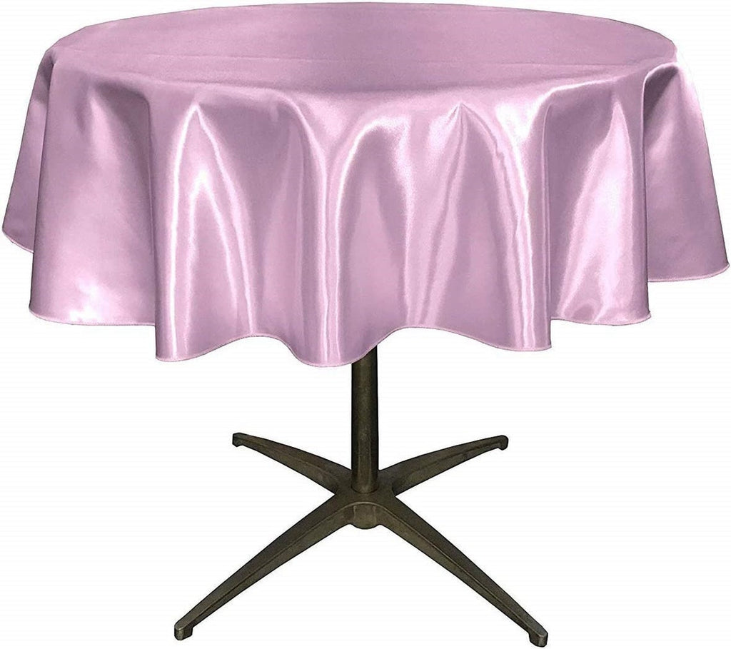 42" - Round Bridal Satin Table Overlay, for Small Coffee Table Stain and Wrinkle Resistant Table Cover,Fabric Table Cloth for Dinning, Party