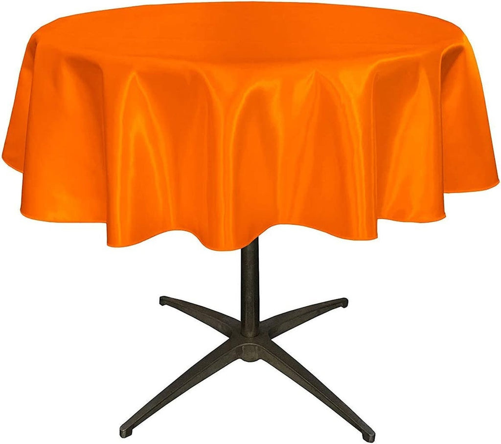48" - Round Bridal Satin Table Overlay, for Small Coffee Table Stain and Wrinkle Resistant Table Cover,Fabric Table Cloth for Dinning, Party