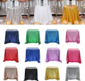 54" x 54" - SQUARE TABLECLOTHS - Glitter Sparkly Iridescent Shimmer for Table Covers Decorations for Birthday Party Supplies Event Wedding Table
