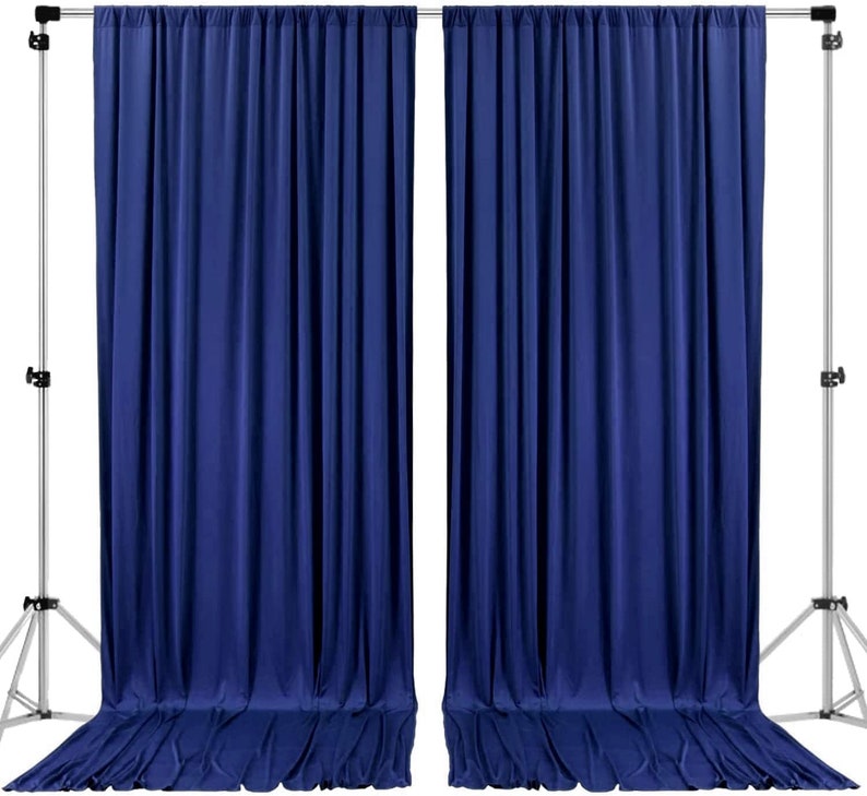 Polyester Backdrop Drapes Curtains 2 Panels with Rod Pockets - Wedding Ceremony Party Home Window Decorations