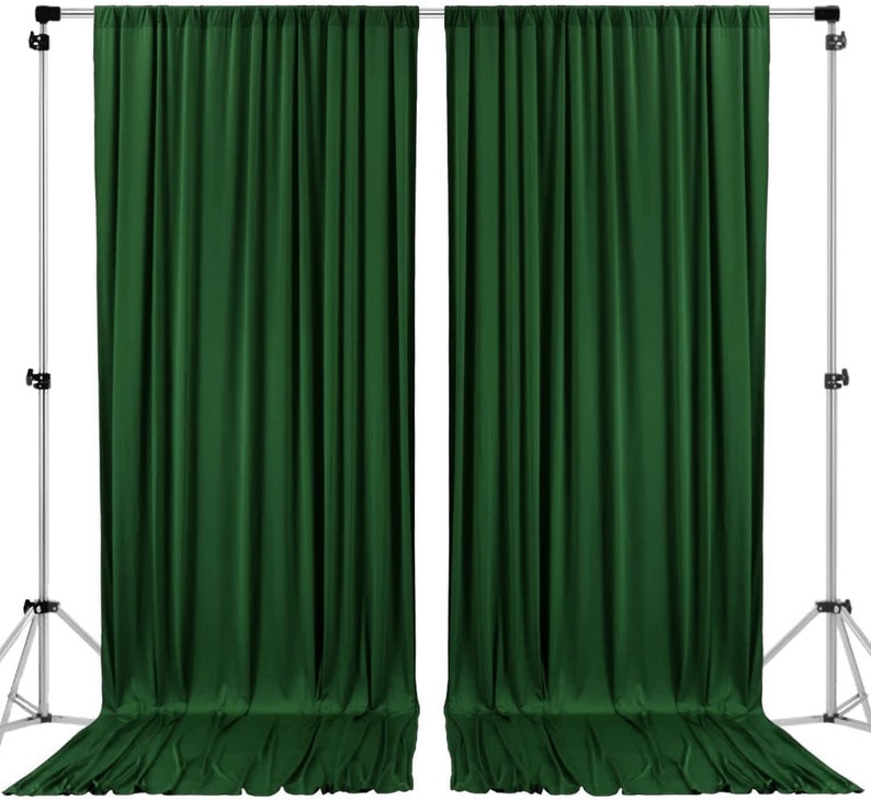 Polyester Backdrop Drapes Curtains 2 Panels with Rod Pockets - Wedding Ceremony Party Home Window Decorations