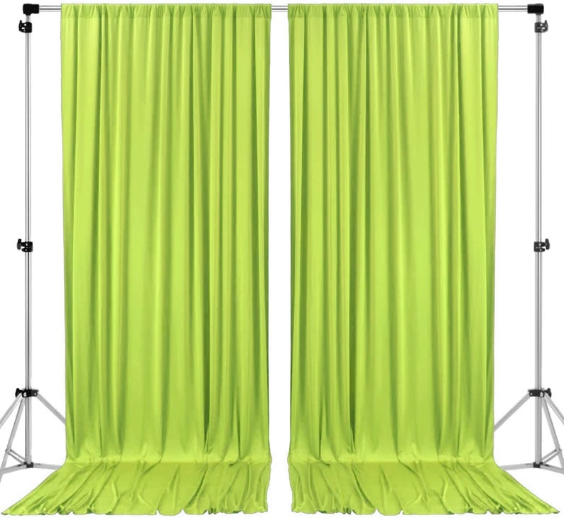 Polyester Backdrop Drapes Curtains 2 Panels with Rod Pockets - Wedding Ceremony Party Home Window Decorations