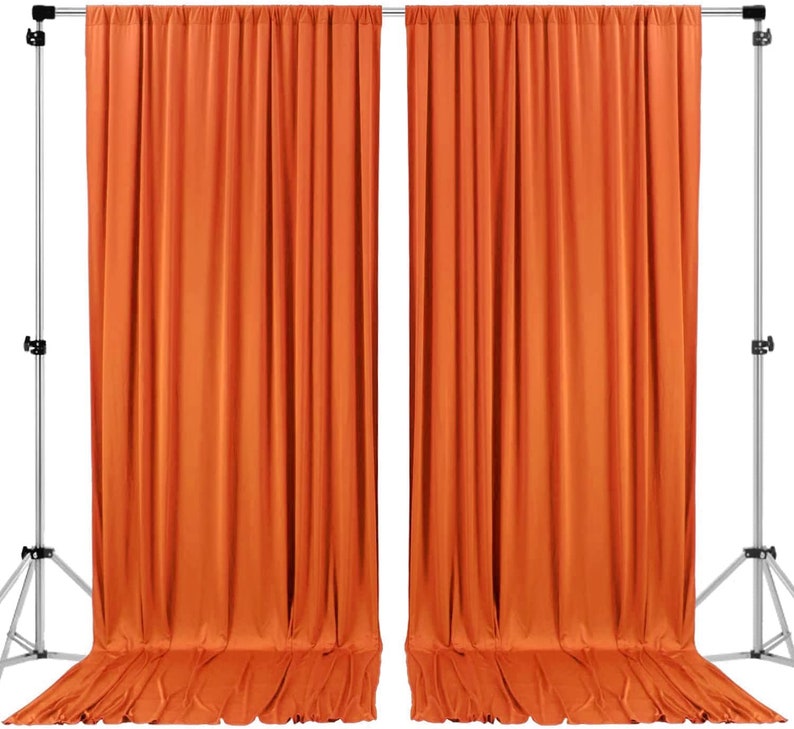 Polyester Backdrop Drapes Curtains 2 Panels with Rod Pockets - Wedding Ceremony Party Home Window Decorations