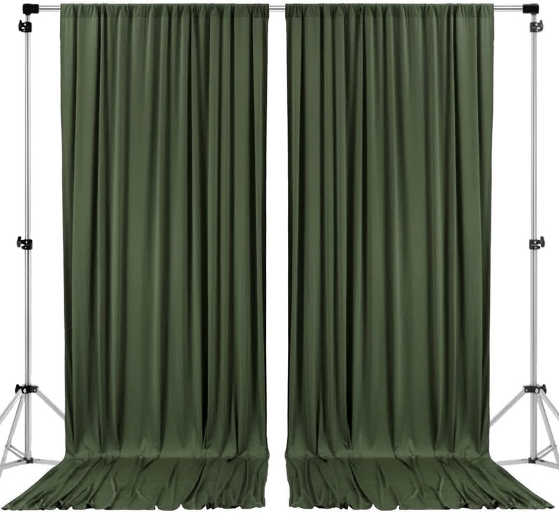 Polyester Backdrop Drapes Curtains 2 Panels with Rod Pockets - Wedding Ceremony Party Home Window Decorations