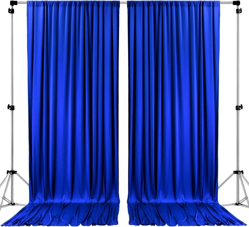 Polyester Backdrop Drapes Curtains 2 Panels with Rod Pockets - Wedding Ceremony Party Home Window Decorations