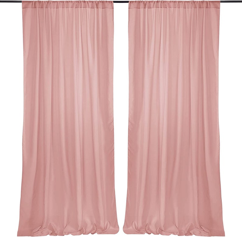 2 Panels - Chiffon Backdrop Curtains, Wrinkle-Free Sheer Chiffon Fabric Curtain Drapes for Wedding Ceremony Arch Party Stage 5 Ft by 9 Ft