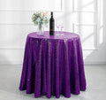 Glitter Sparkly Iridescent Shimmer for Round Table Covers Decorations for Birthday Party Supplies Event Wedding Table Skirt Decor Purple