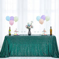 90" Sequin Tablecloth Rectangular Glitter Table Cloths for Birthday Wedding Bridal Baby Shower Party Decorations Hunter Green