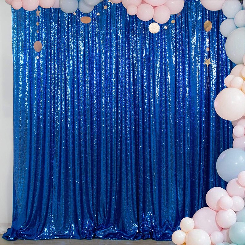 ROYAL - Sequin Backdrop 1 Panel 10FT x 10FT Christmas Party Backdrop Curtains Glitter Photo Background for Wedding Baby Shower Decorations