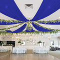 Backdrop Chiffon Curtains 20' x 30' Ft - ROYAL - 6 Panels Chiffon Backdrop Curtain Sheer Curtains Wedding Arch Draping Fabric for Party