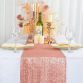 4 Pack -- ROSEGOLD - Sequin Table Runner Baby Shower Table Runner for Parties Wedding Table Runner Bridal Shower Birthday Event Table Decor