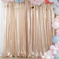 CHAMPAGNE- Sequin Backdrop 1 Panel 10FT x 10FT Christmas Party Backdrop Curtains Glitter Photo Background for Wedding Baby Shower Decoration